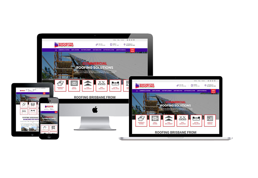 Fokachi School created the website for construction company Manchester Roofing to present their services